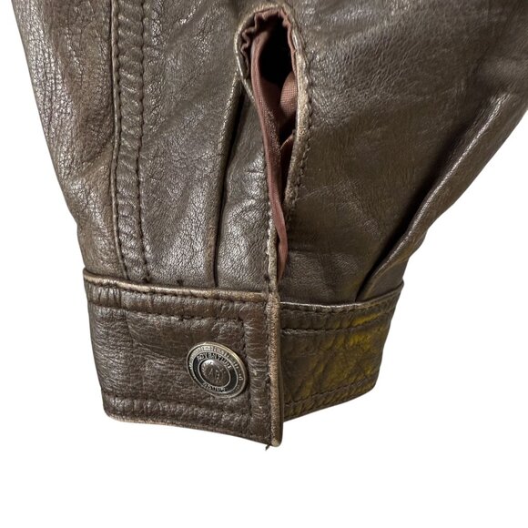 Adventure Bound Mens Brown Leather Jacket W/ Thinsulate Liner Removable Size L - Picture 12 of 14